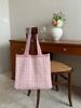 Bolsa de Malha de Desenho Animado Transfronteiriça de Comércio Exterior, Bolsa de Mão da Moda, Bolsa Balde Versátil para o Dia a Dia, Bolsa Transversal de Grande Capacidade, Bolsa Feminina