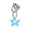 ¡Wow, Joyería para Piercing Personalizada Cabeza de Bala Estrella de Cinco Puntas Redonda Marquise Circonita Pendientes de Barra Recta F136 Aleación de Titanio