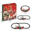 Trem Elétrico de Pista Simulado Vintage de Natal Transfronteiriço Brinquedo Infantil para Meninos e Meninas