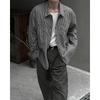 Camisa de Manga Larga a Cuadros Estilo Británico para Hombre, Temporada de Primavera y Otoño, Chaqueta Blanca y Negra, Marca de Moda Estilo Americano, Juvenil y Atractivo