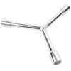 Llave de vaso de tres puntas tipo Y Cromada Hexagonal Exterior de Mango Largo Herramienta manual triangular Llave de motocicleta