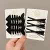 Horquilla negra esmerilada sencilla con clip lateral para flequillo, nueva horquilla con clip de pico de pato para cabello roto sin costuras, accesorios para el cabello