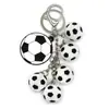 Nuevo Creativo 3D Estéreo PVC Caucho Suave Balón de Fútbol Serie Copa del Mundo Cadena de Cuentas Llavero Colgante Decoración Regalo
