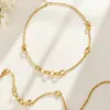 Estilo Coreano Más Vendido '' Collar de Personaje Acero Inoxidable Chapado en Oro de 18K Moda de Gama Alta Joyería de Lujo Ligero Cadena para Clavícula de Mujer
