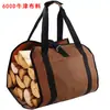 Bolsa para Almacenar Leña Portátil Resistente Lona Encerada Bolsa para Leña Bolsa para Cortar Leña Bolsa para Almacenar Leña Transporte de Leña