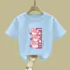 Camiseta de Manga Corta de Algodón Puro para Niñas, Nuevo Estilo de Verano para Niñas, Ropa Popular de Verano para Niños, Top Holgado de Manga Media Estilo Coreano de Moda t