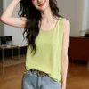 Camisola Versátil de Verão com Caimento Solto, Estilo Casual Simples, que Cobre o Corpo e Faz Você Parecer Mais Magra, em Cores Pastéis, Adequada para Uso Interno e Externo