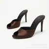 Sandalias de Tacón Alto Boca de Pez Transfronterizas 9.5cm Ancla Roja para Mujer Elegantes de Charol Tacones Altos Suministro de Exportación