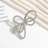 Pendientes de clip con lazo de diamantes para mujer, sencillos y elegantes, de moda para el día a día, con diseño de nicho, para verano