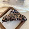 YHJ accesorios para el cabello nuevo acetato estampado de leopardo pinza para el cabello de alta calidad pinza para el cabello grande pinza de tiburón trasera para mujer tocado pinza para el cabello