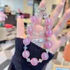 Pulsera de Cuentas Creativa Transfronteriza Llavero de Caramelo Colgante Llavero Hecho a Mano DIY Pulsera para Mejor Amiga Cadena Colgante Anti-Pérdida