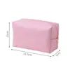 Bolsa de maquillaje cuadrada minimalista de color sólido, organizador de viaje de gran capacidad, bolsa de almacenamiento de alta gama, organizador ligero y lujoso para lápices labiales y cosméticos
