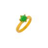 Anillo Colgante de Esmeralda Natural Vintage para Mujer Acero Inoxidable Oro de 18K Moda Lujo Ligero Set de Aretes Ovalados Joyería