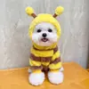 Ropa para mascotas con temática de abejas para cachorros, estilo otoño e invierno para perros Corgi, ropa de transformación linda y única, ropa cálida