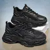 Zapatos de hombre, nuevo modelo otoño 2026, malla transpirable, negro guerrero casual deportivo, amortiguadores, suela gruesa, zapatos tipo papá para hombre