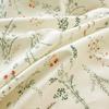 Juego de Cuatro Piezas de Algodón Puro con Estampado Floral Pequeño, Juego de Tres Piezas de Algodón Puro de Sarja de 40 Hilos para Dormitorio, Funda de Edredón de Algodón de Fibra Larga para Ropa de Cama para el Hogar al por Mayor