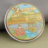 Monedas conmemorativas de ciudades, recuerdos turísticos, monedas coloridas en relieve con paisajes arquitectónicos de Beijing, Shanghái y Nanjing, monedas conmemorativas coleccionables