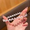 Corda de Cabelo Colorida Coreana Sem Marcas Linha Telefônica Rabo de Cavalo Alto Corda de Cabelo Alta Elasticidade Acessórios de Cabelo Doces Frescos Acessórios de Cabeça