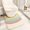 Alfombra de suelo absorbente y antideslizante de imitación cachemir para baño, entrada de inodoro, mesita de noche de dormitorio, alfombra, alfombrilla de suelo de cocina, absorbente y antideslizante