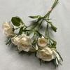 Tela Rumao 15 rosas manuscritas flor artificial manuscrita adornos de flores falsas boda boda flor para llevar flor artificial al por mayor