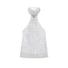Ins atacado de roupas femininas estilo europeu e americano transfronteiriço top de renda com amarração nas costas e gola halter de bolinhas retrô francês 1165174