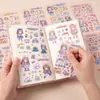 100 Adesivos de Diário DIY de Desenho Animado Adesivos de Material para Diário à Prova d'Água e Adesivos Decorativos Fofos para Meninas