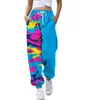 Pantalones casuales de retazos con estampado de animales, estilo europeo y americano, cordón, para mujer, corte holgado, tobillos cónicos, pantalones de chándal, disponibles en Amazon