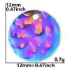 Colorido chapeamento a vácuo em forma de aço inoxidável geométrico pingente colar pulseira diy espaçador jóias acessórios atacado