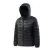 Nuevo producto principal 2026: Chaqueta ligera de plumón para exteriores con capucha, transpirable y fina, abrigo de plumón para hombre estilo Casa de Pájaros