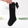 2024 Calcetines de Media Caña de Color Puro con Lazo Estilo Español para Niños, Calcetines Populares, Calcetines para Bebé