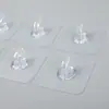 Gancho de chifre transparente forte sem marca Gancho adesivo para pendurar roupas de banheiro cozinha sem perfuração gancho gancho gancho atacado