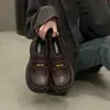 Outono de 2026 Novos Mocassins de Solado Grosso Estilo Japonês Versáteis e Confortáveis Sapatos Pequenos de Couro Sapatos Individuais Mocassins Populares
