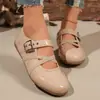 Nuevos Zapatos Mary Jane de Verano con Correas Cruzadas para Mujer 2026 Nuevos Zapatos Planos Bajos Suaves para Mujer en Negro