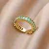 Europa e Estados Unidos venda quente anel de zircônia ins design de moda feminino sensação banhado a ouro 18K anel anel anel joias anéis