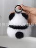 Pelo de Visón Imitación Lindo Colgante de Trasero de Panda Felpa Colgante para Mochila Llavero Colgante de Panda Rojo Colgante de Pareja