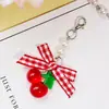 Mini Neceser Estilo Coreano, Billetera para Monedas, Colgante de Moda, Agenda Fashion, Lápiz de Cejas de Cereza Realista, Colgante de Labial