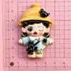 Dibujo Animado Chica Grande de Halloween Hecho a Mano DIY Pegamento de Crema Accesorios de Resina Pegatina para Refrigerador Adorno para Pasador Material