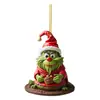Navidad Transfronteriza Pastel Creativo Serie Grinch Colgantes Decoraciones para Árbol de Navidad Colgantes Acrílicos