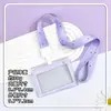 Porta-cartões transparente horizontal da moda para estudantes, cordão para crachá escolar, capa protetora para crachá, porta-cartão IC de comércio exterior no atacado