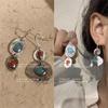 Pendientes de estilo nacional retro chino 2022, nuevos pendientes de moda de otoño e invierno, pendientes vintage con gancho para la oreja para mujer