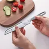 Faca de Frutas Aço Inoxidável com Capa Protetora Descascador de Melão e Frutas Faca Descascadora Dormitório Portátil Casa Cozinha Cortar Frutas e Legumes