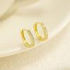 Aretes de Cobre Personalizados con Nuevo Oro de Venta Caliente Transfronteriza Moda Europea y Americana Simples de Punto Diamante Perla al por Mayor