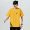 Camiseta Masculina de Verão Algodão Puro Manga Curta Transfronteiriça, Manga Meia-Manga Estilo Hong Kong, Ombro Ligeiramente Caído, Algodão Penteado, 200g, Top Oversized