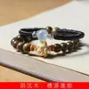 Contas de barril de madeira submersa DIY pulseira com padrão de cabaça especificação 1.5 rosário masculino e feminino decorações pulseira joias fábrica atacado