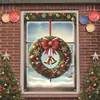 Bestseller transfronterizo Cortinas navideñas para ventanas, cinta para ventanas, tela de fondo, tela colgante, tela de fondo para decoración de fiestas, accesorios de fotografía