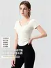 Conjunto de tops de treino para yoga, corrida, fitness e Pilates, estilo coreano, doce e picante, slim fit, para mulheres, novo, com decote V