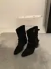 Botas Versáteis de Cano Médio com Solado Grosso para Aumentar a Altura 2025 Novas Botas de Outono Femininas Botas Mangas Sapatos de Moda Confortáveis