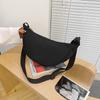 Coreia do Sul bolsa de lona estilo japonês 2022 novo estudante casual bolinho de massa bolsa mensageiro feminino verão versátil axilas bolsa de ombro