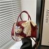 Bolso tipo bandolera Boston lindo estilo coreano para mujer 2025 Nuevo estilo de verano Estilo de moda bajo el brazo Bolso cruzado transparente con correa para el hombro