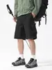 Pantalones cortos de trabajo estilo americano para hombre, pantalones casuales de verano finos y holgados de longitud media, pantalones cortos deportivos de seda helada de secado rápido